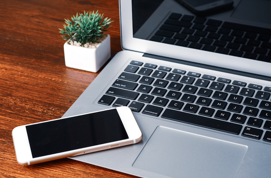 Online Counselling Image of laptop and phone, Online Psychotherapy, Giovanni del Vecchio
